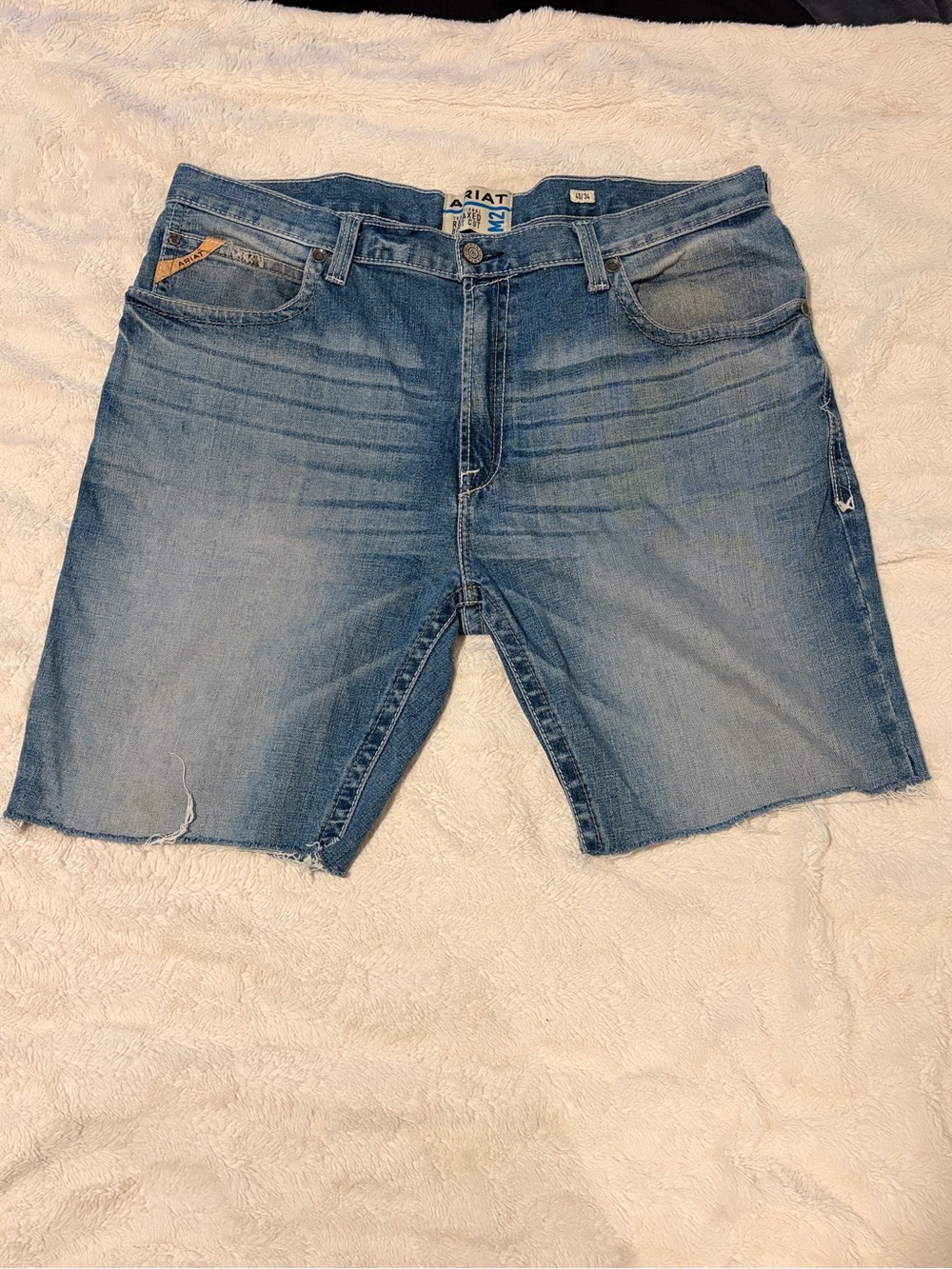 Ariat Men's Medium Blue Denim Cutoff Shorts